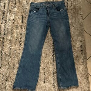 American Eagle Next Level Stretch Dark Wash Flare Jeans, Size 12S